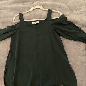 Green off the shoulder tibi top